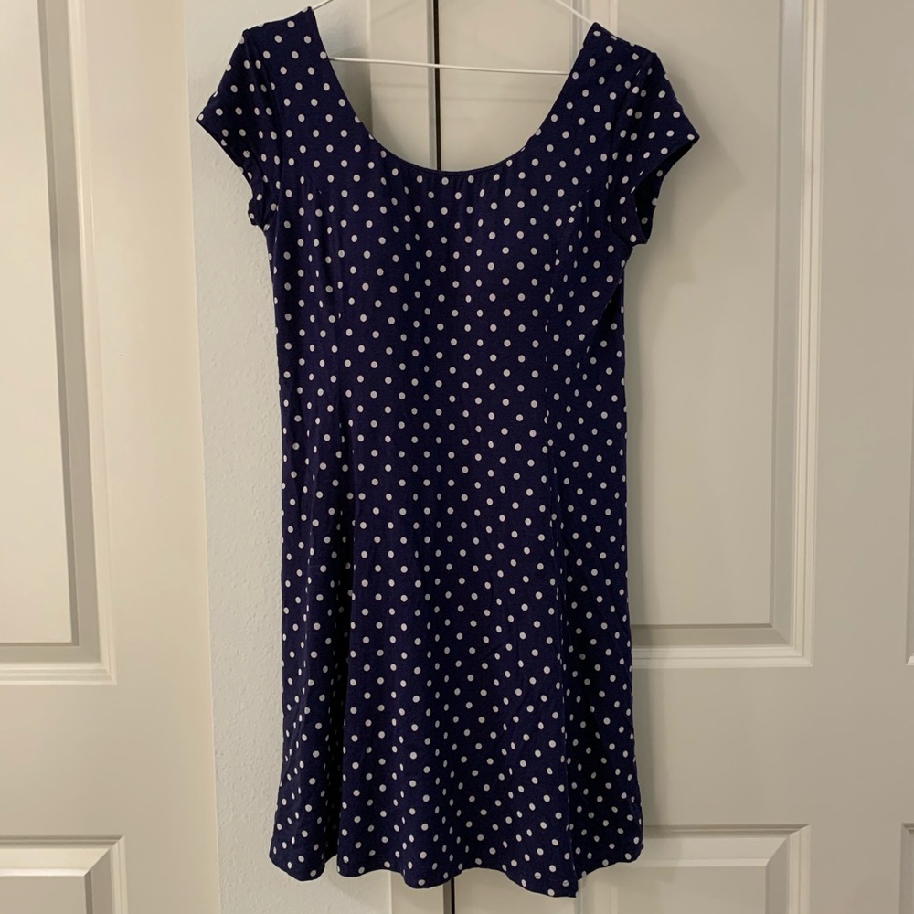 uniqlo polka dot patterned dress